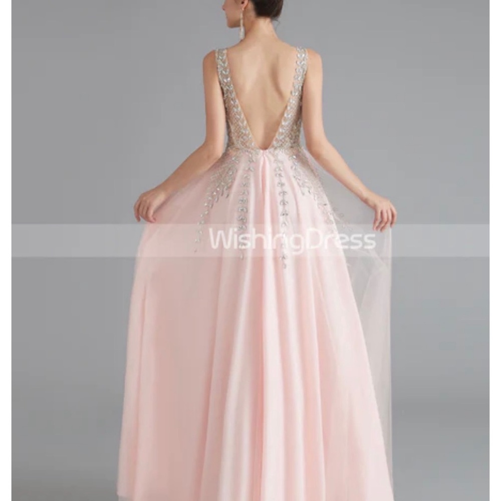 WishingDress Blush Backless Gown